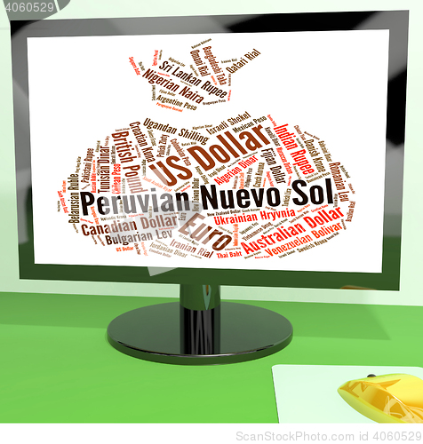 Image of Peruvian Nuevo Sol Shows Foreign Exchange And Coin