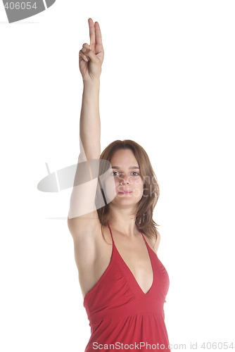 Image of woman hands up