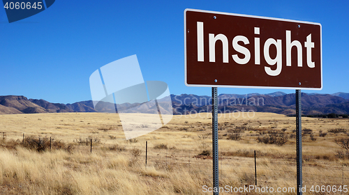 Image of Insight brown road sign