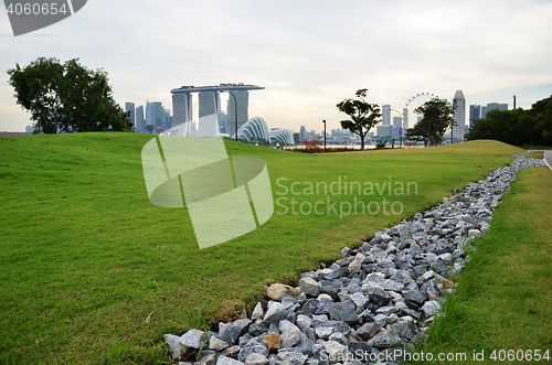 Image of Garden with Singapore Skyline