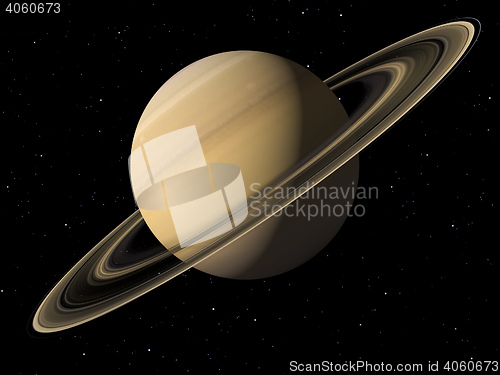 Image of Planet Saturn done with NASA textures