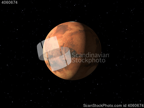 Image of Planet Mars done with NASA textures