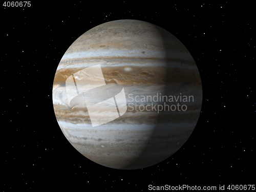 Image of Planet Jupiter done with NASA textures