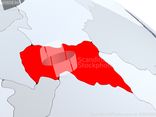 Image of Central Africa on world map