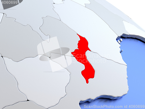 Image of Malawi on world map