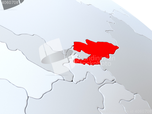 Image of Kyrgyzstan on world map