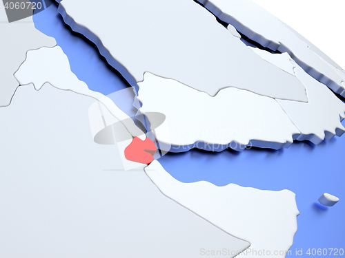 Image of Djibouti on world map