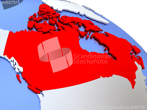 Image of Canada on world map