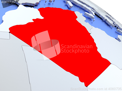 Image of Algeria on world map