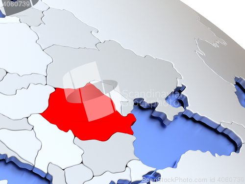 Image of Romania on world map