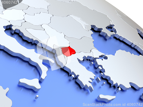Image of Macedonia on world map