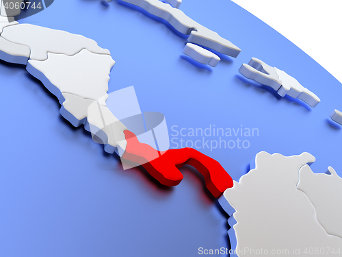 Image of Panama on world map