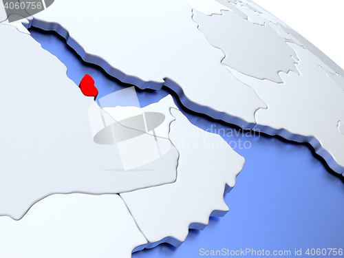 Image of Qatar on world map