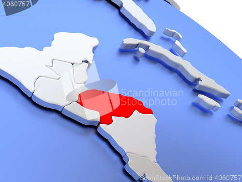 Image of Honduras on world map