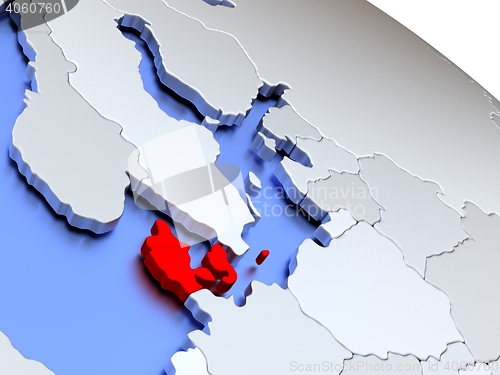 Image of Denmark on world map