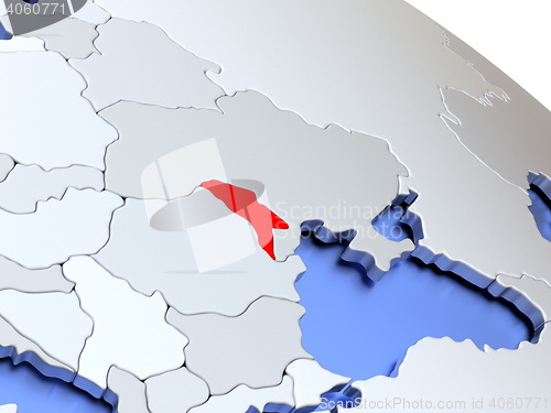 Image of Moldova on world map