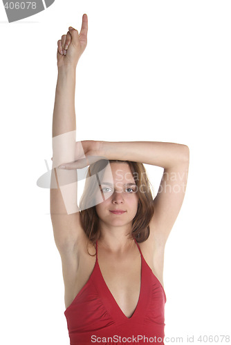 Image of woman hands up