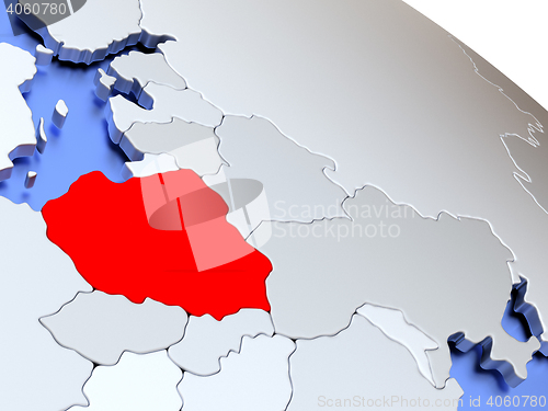 Image of Poland on world map