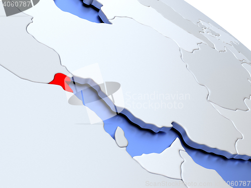 Image of Kuwait on world map