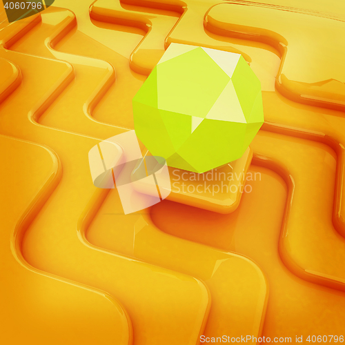 Image of Virtual background. 3D illustration. Vintage style.