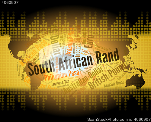 Image of South African Rand Represents Currency Exchange And Coinage