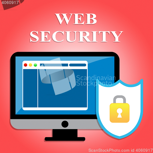 Image of Web Security Shows Keyboard Computing And Pc