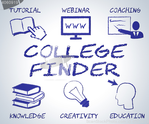 Image of College Finder Means Search Out And Educate