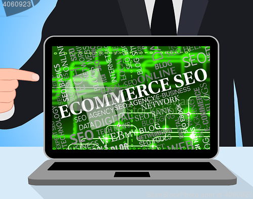 Image of Ecommerce Seo Shows Search Engines And Biz