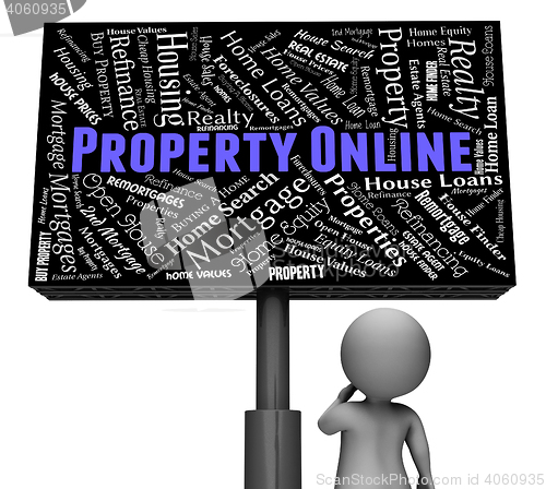 Image of Property Online Represents Web Site And Apartments