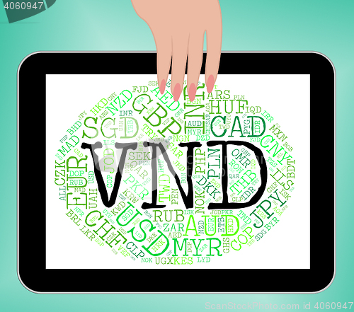 Image of Vnd Currency Shows Forex Trading And Banknotes