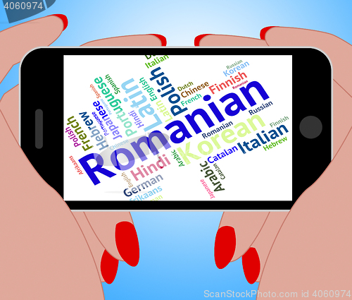 Image of Romanian Language Shows Communication Dialect And International