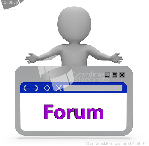 Image of Forum Webpage Represents Discussion Group And Website 3d Renderi