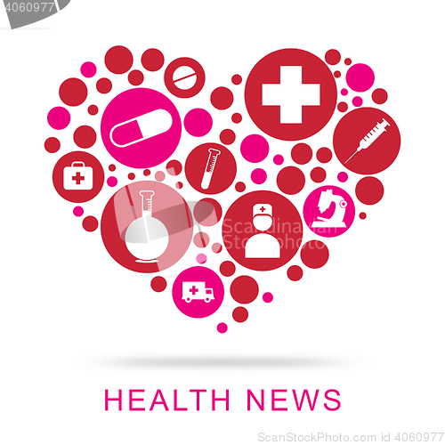Image of Health News Shows Social Media And Article