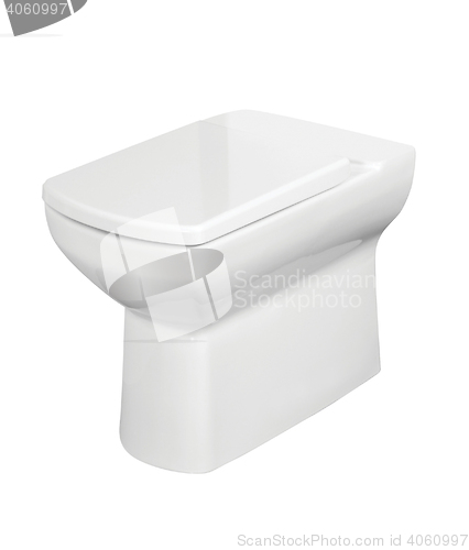 Image of White toilet bowl