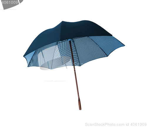 Image of Blue umbrella isolated