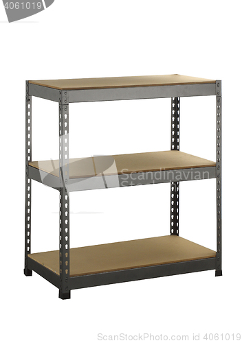 Image of Metal industrial storage shelves