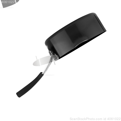 Image of black frying pan isolated on white