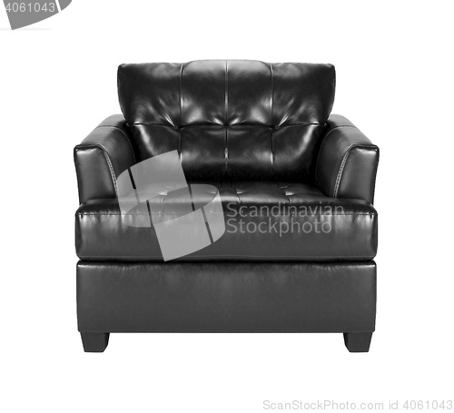 Image of black leather chair
