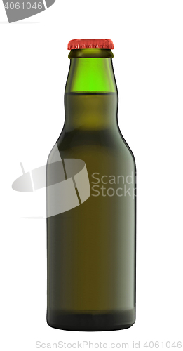 Image of Glass of beer on white background