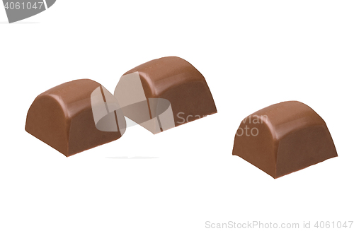 Image of Row of chocolate truffles 