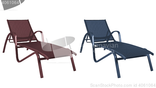Image of Beach chairs isolated