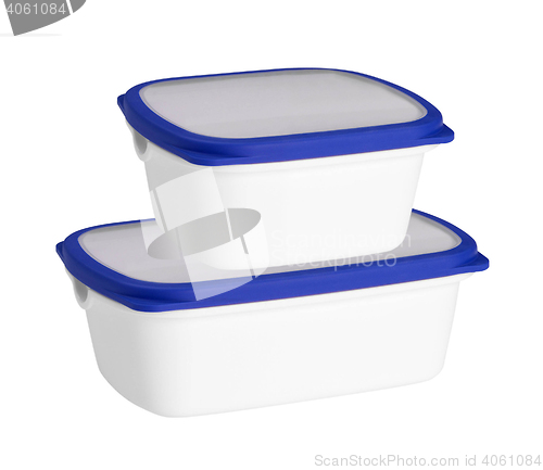 Image of plastic container isolated