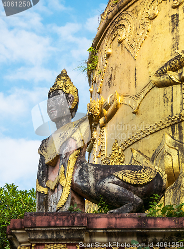Image of Temple detail in Yangon, Myanmar