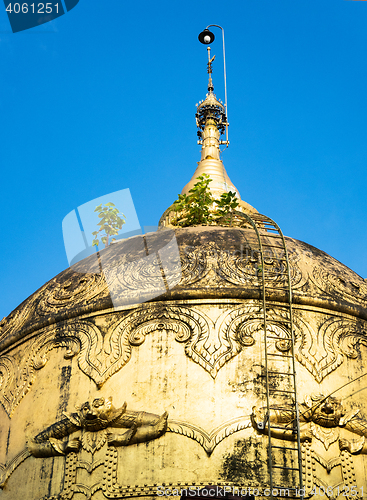 Image of Temple detail in Yangon, Myanmar