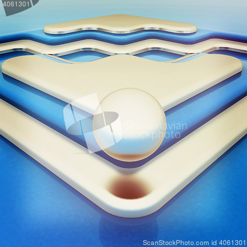 Image of Virtual background. 3D illustration. Vintage style.