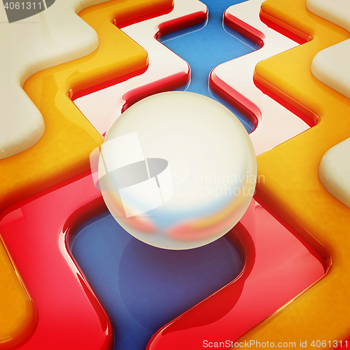 Image of Virtual background. 3D illustration. Vintage style.