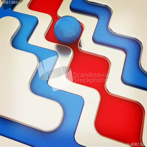 Image of Virtual background. 3D illustration. Vintage style.