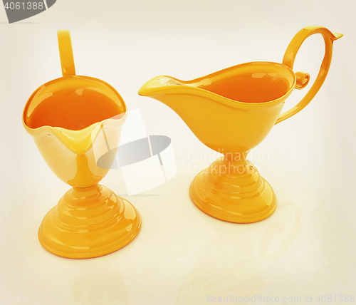 Image of Vase in the eastern style. 3D illustration. Vintage style.