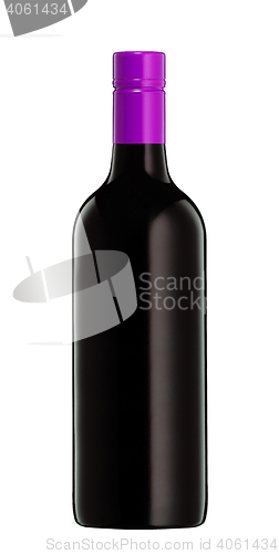 Image of red wine and a bottle isolated 