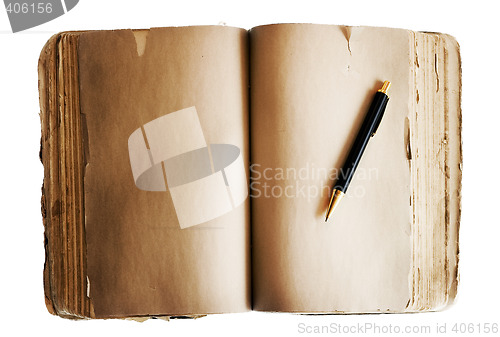 Image of Blank Book with pen